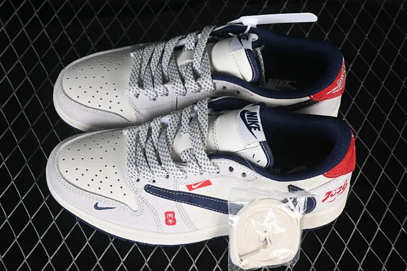 All categories Air Jordan Jordan series basketball shoes Air Jordan 1 Low High-end customized low-top sneakers Air Jordan 1 Low AJ1 Joe 1 Year of the Horse limited high-end customized low-top retro basketball shoes YX5066-414